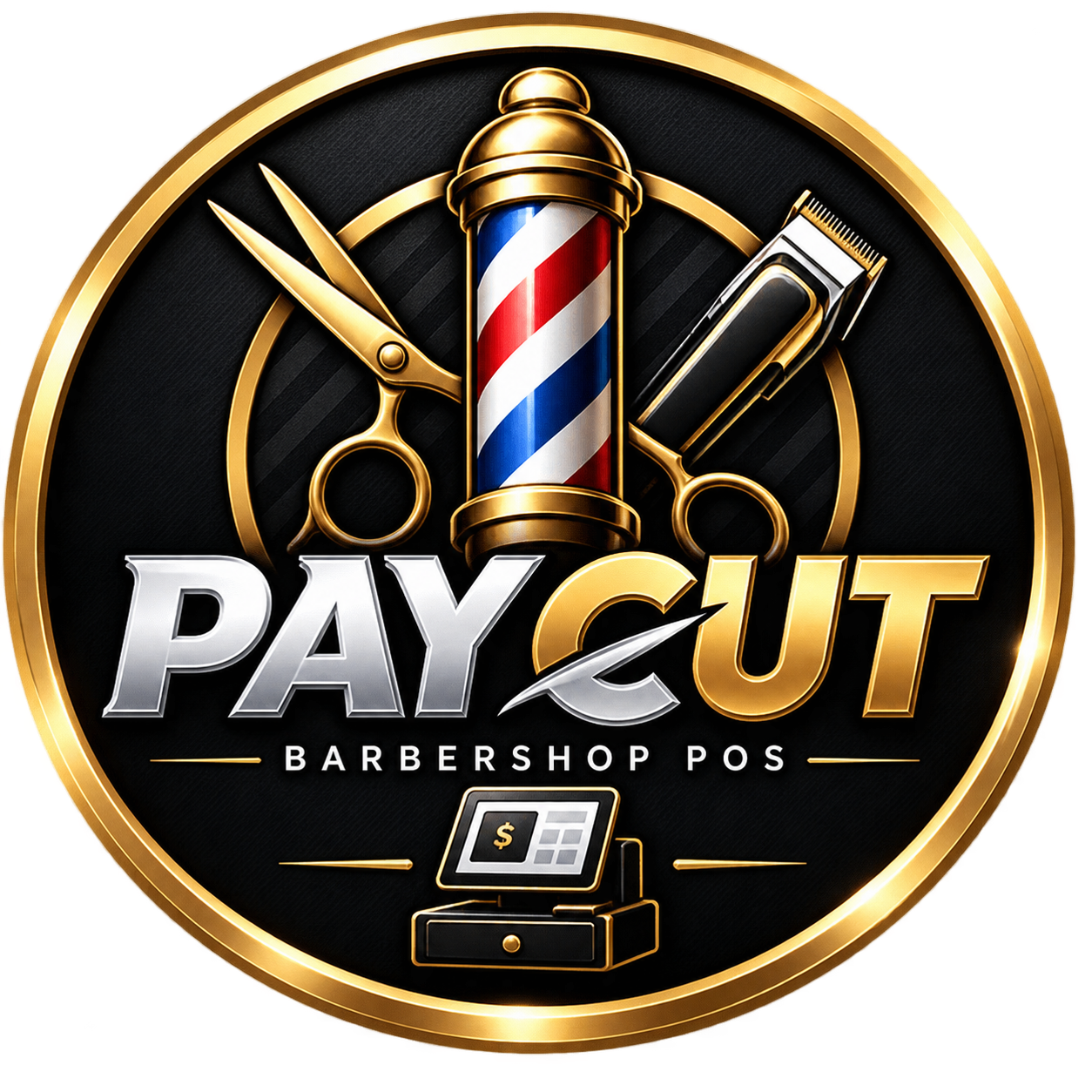 Logo Pay Cut Barbershop POS